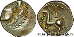 BITURIGES CUBES (Région de Bourges)(IIe - Ier siècles avant J.-C.) Denier IVR à l’annelet pointé N° v38_1552    Date : c. 60-50 AC. Métal : argent Diamètre : 14,5mm Axe des coins : 2h. Poids : 1,94g. 