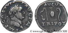 VESPASIEN(1/07/69-24/06/79)Titus Flavius Sabinus Vespasianus Denier N° v13_0177    Date : 70-71 Nom de l'atelier : Rome Métal : argent Diamètre : 17mm Axe des coins : 6h. Poids : 3,40g. Etat de conser