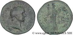 DOMITIEN(12/69-18/09/96)Titus Flavius Domitianus Auguste(13/09/81-18/09/96) As, (MB, ئ 27) N° v13_0206    Date : 81 Nom de l'atelier : Fabrication locale Métal : cuivre Diamètre : 27mm Axe des coins :