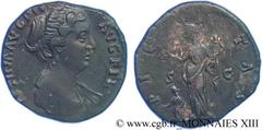 FAUSTINE JEUNE(+175)Annia Galeria FaustinaAugusta(146-175) Dupondius, (MB, ئ 25) N° v13_0334    Date : c. 152 Nom de l'atelier : Rome Métal : bronze Diamètre : 24,5mm Axe des coins : 6h. Poids : 12,18