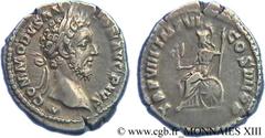 COMMODE(166-31/12/192)Lucius Aurelius CommodusAuguste(17/03/180-31/12/192) Denier N° v13_0355    Date : 183 Nom de l'atelier : Rome Métal : argent Diamètre : 18,5mm Axe des coins : 6h. Poids : 3,20g. 