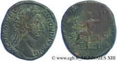 COMMODE(166-31/12/192)Lucius Aurelius CommodusAuguste(17/03/180-31/12/192) Sesterce, (GB, ئ 32) N° v13_0361    Date : 182 Nom de l'atelier : Rome Métal : bronze Diamètre : 31,5mm Axe des coins : 12h. 