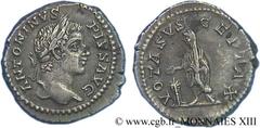 CARACALLA(27/05/196-8/04/217)Marcus Aurelius AntoninusCo-empereur avec Septime Sévère(04/198-209) Denier N° v13_0412    Date : 206 Nom de l'atelier : Rome Métal : argent Diamètre : 19mm Axe des coins 
