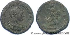 ELAGABAL(16/05/218-12/03/222)Marcus Aurelius Antoninus Sesterce, (GB, ئ 30) N° v13_0503    Date : 219 Nom de l'atelier : Rome Métal : bronze Diamètre : 31,5mm Axe des coins : 12h. Poids : 21,36g. Degr