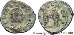 JULIA PAULA(219-220) Julia PaulaPremière femme d'Elagabal - Augusta (219-220) Denier N° v13_0511    Date : 219-220 Nom de l'atelier : Rome Métal : argent Diamètre : 20mm Axe des coins : 6h. Poids : 2,