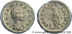 JULIA MAESA(+223 ou 226)Julia MوsaSœur de Julia Domna, mère de Julia Soémias et de Julia Mamée, grand-mère d'Elagabal et d'Alexandre Sévère - Augusta(218-223/226) Denier N° v13_0517    Date : 220-222 