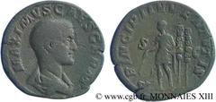 MAXIME CESAR(+238)Caius Iulius Verus MaximusCésar(236-238) Sesterce, (GB, ئ 29) N° v13_0558    Date : 237 Nom de l'atelier : Rome Métal : bronze Diamètre : 29mm Axe des coins : 12h. Poids : 16,54g. De