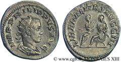 PHILIPPE II(05/244-09/249)Marcus Julius PhilippusAuguste(04/247-09/249) Antoninien N° v13_0626    Date : 249 Nom de l'atelier : Rome Métal : billon Diamètre : 22mm Axe des coins : 6h. Poids : 4,61g. D