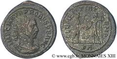 PROBUS(06-07/276-09/282)Marcus Aurelius Probus Aurelianus de poids lourd N° v13_0918    Date : 280 Nom de l'atelier : Phénicie, Tripolis, Tripoli Métal : billon Diamètre : 23mm Axe des coins : 5h. Poi