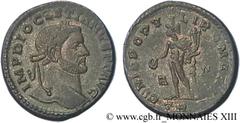 DIOCLETIEN(20/11/284-1/05/305)Caius Aurelius Valerius DiocletianusAuguste (20/11/284-1/05/305) Follis ou nummus N° v13_0966    Date : 296-297 Nom de l'atelier : Belgique, Trèves Métal : cuivre Diamètr