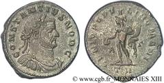 CONSTANCE Ier CHLORE(1/03/293-25/07/306)Flavius Valerius ConstantiusCésar(1/03/293-1/05/305) Follis ou nummus N° v13_1047    Date : 296-297 Nom de l'atelier : Belgique, Trèves Métal : cuivre Diamètre 