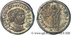 CONSTANCE Ier CHLORE(1/03/293-25/07/306)Flavius Valerius ConstantiusCésar(1/03/293-1/05/305) Follis ou nummus N° v13_1051    Date : 297-298 Nom de l'atelier : Europe, Héraclée Métal : cuivre Diamètre 