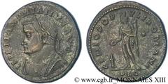 GALERE(1/03/293-5/05/311)Galerius Valerius MaximianusAuguste(1/05/305-5/05/311) Follis ou nummus N° v13_1073    Date : 305-306 Nom de l'atelier : Lyonnaise, Lyon Métal : cuivre Diamètre : 28mm Axe des