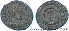 CRISPUS(1/04/317-09/326)Flavius Julius CrispusCésar(317-326) Centenionalis ou nummus N° v13_1245    Date : 321 Nom de l'atelier : Vénétie et Istrie, Aquilée Métal : cuivre Diamètre : 18mm Axe des coin