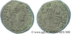CONSTANS(25/12/335-18/01/350)Flavius Julius ConstansAuguste(9/09/337-18/01-350) Demi-maiorina N° v13_1290    Date : 349 Nom de l'atelier : Macédoine, Thessalonique Métal : cuivre Diamètre : 19mm Axe d