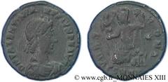 VALENTINIEN II(17/11/375-15/05/392)Flavius Valentinianus Nummus, (ئ 3) N° v13_1374    Date : 375-378 Nom de l'atelier : Bithynie, Nicomédie Métal : argent Diamètre : 18mm Axe des coins : 6h. Poids : 2