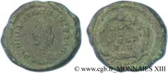 VALENTINIEN II(17/11/375-15/05/392)Flavius Valentinianus Nummus, (ئ 4) N° v13_1377    Date : 379-383 Nom de l'atelier : Constantinople Métal : cuivre Diamètre : 14,5mm Axe des coins : 6h. Poids : 2,32
