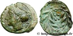 Greek Coins SICILY - HIMERA Type : Hemilitron  Date : c. 420-408 AC.  Mint name / Town : Himère, Sicile  Metal : copper  Diameter : 16,5  mm Orientation dies : 9  h. Weight : 4,10  g. Rarity : R1  Obv