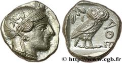 Greek Coins ATTICA - ATHENS Type : Tétradrachme  Date : c. 430 AC.  Mint name / Town : Athènes  Metal : silver  Diameter : 25  mm Orientation dies : 12  h. Weight : 17,23  g. Obverse legend : Anépigra
