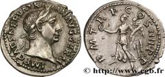 Roman coins TRAJANUS Type : Denier  Date : 102  Mint name / Town : Rome  Metal : silver  Millesimal fineness : 900  ‰ Diameter : 18,5  mm Orientation dies : 6  h. Weight : 3,22  g. Officine : 3e  Obve
