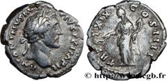 Roman coins ANTONINUS PIUS Type : Denier  Date : 155-156  Mint name / Town : Rome  Metal : silver  Millesimal fineness : 850  ‰ Diameter : 18  mm Orientation dies : 6  h. Weight : 3,17  g. Obverse leg