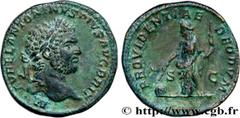 Roman coins CARACALLA Type : Sesterce  Date : 213  Mint name / Town : Rome  Metal : copper  Diameter : 30,5  mm Orientation dies : 12  h. Weight : 24,05  g. Rarity : R1  Officine : 3e  Obverse legend 
