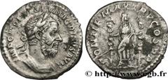 Roman coins MACRINUS Type : Denier  Date : octobre - décembre  Date : 217  Mint name / Town : Rome  Metal : silver  Millesimal fineness : 500  ‰ Diameter : 19  mm Orientation dies : 6  h. Weight : 2,5