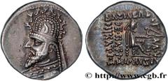 Greek Coins PARTHIA - PARTHIAN KINGDOM - GOTARZES I Type : Drachme  Date : c. 91-87 AC.  Mint name / Town : Rhagae  Metal : silver  Diameter : 19  mm Orientation dies : 12  h. Weight : 4,05  g. Rarity