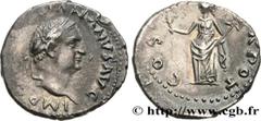 Roman coins VESPASIAN Type : Denier  Date : janvier - juin  Mint name / Town : Rome  Metal : silver  Millesimal fineness : 900  ‰ Diameter : 19  mm Orientation dies : 7  h. Weight : 3,85  g. Rarity : 