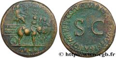 Roman coins TITUS Type : Sesterce  Date : 80  Mint name / Town : Rome  Metal : copper  Diameter : 33,5  mm Orientation dies : 6  h. Weight : 21,74  g. Rarity : R3  Obverse legend : DIVO/ AVG/ VESP// S