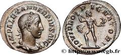 Roman coins SEVERUS ALEXANDER Type : Denier  Date : 232  Mint name / Town : Rome  Metal : silver  Millesimal fineness : 500  ‰ Diameter : 19  mm Orientation dies : 1  h. Weight : 2,87  g. Officine : 1