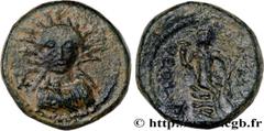 Greek Coins SICILY - LEONTINOI Type : Litra  Date : c. 200-150 AC  Mint name / Town : Leontini, Sicile  Metal : bronze  Diameter : 22  mm Orientation dies : 9  h. Weight : 10,12  g. Rarity : R1  Obver