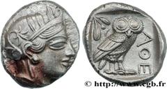 Greek Coins ATTICA - ATHENS Type : Tétradrachme  Date : c. 430 AC.  Mint name / Town : Athènes  Metal : silver  Diameter : 25  mm Orientation dies : 7  h. Weight : 17,24  g. Obverse legend : Anépigrap