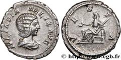 Roman coins JULIA DOMNA Type : Denier  Date : 215  Mint name / Town : Rome  Metal : silver  Millesimal fineness : 500  ‰ Diameter : 19,5  mm Orientation dies : 12  h. Weight : 2,85  g. Officine : 6e  