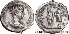 Roman coins GETA Type : Denier  Date : 200  Mint name / Town : Rome  Metal : silver  Millesimal fineness : 650  ‰ Diameter : 19  mm Orientation dies : 7  h. Weight : 3,10  g. Rarity : R1  Officine : 5