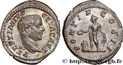Roman coins GETA Type : Denier  Date : 208  Mint name / Town : Rome  Metal : silver  Millesimal fineness : 550  ‰ Diameter : 20,5  mm Orientation dies : 6  h. Weight : 3,74  g. Rarity : R1  Officine :