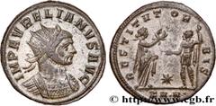 Roman coins AURELIAN Type : Aurelianus  Date : novembre 274 - septembre 275  Mint name / Town : Serdica  Metal : billon  Millesimal fineness : 50  ‰ Diameter : 23  mm Orientation dies : 12  h. Weight 