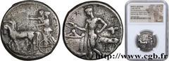 Greek Coins SICILY - SELINUS Type : Tétradrachme  Date : c. 450-440 AC.  Mint name / Town : Sélinonte, Sicile  Metal : silver  Diameter : 27,5  mm Orientation dies : 11  h. Weight : 16,02  g. Rarity :