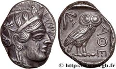 Greek Coins ATTICA - ATHENS Type : Tétradrachme  Date : c. 430 AC.  Mint name / Town : Athènes  Metal : silver  Diameter : 26,5  mm Orientation dies : 7  h. Weight : 17,25  g. Obverse legend : Anépigr