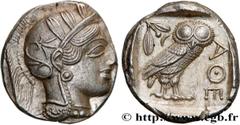 Greek Coins ATTICA - ATHENS Type : Tétradrachme  Date : c. 430 AC.  Mint name / Town : Athènes  Metal : silver  Diameter : 25  mm Orientation dies : 6  h. Weight : 17,22  g. Obverse legend : Anépigrap