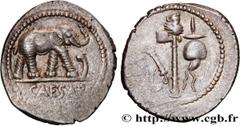 Roman coins JULIUS CAESAR Type : Denier  Date : 49 AC.  Mint name / Town : Gaule ou Italie  Metal : silver  Millesimal fineness : 950  ‰ Diameter : 20  mm Orientation dies : 11  h. Weight : 3,92  g. R