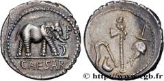 Roman coins JULIUS CAESAR Type : Denier  Date : 49 AC.  Mint name / Town : Gaule ou Italie  Metal : silver  Millesimal fineness : 950  ‰ Diameter : 18,5  mm Orientation dies : 9  h. Weight : 4,01  g. 