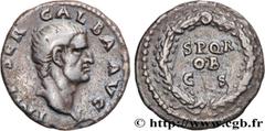 Roman coins GALBA Type : Denier  Date : septembre - décembre  Date : 68  Mint name / Town : Rome  Metal : silver  Millesimal fineness : 900  ‰ Diameter : 18,5  mm Orientation dies : 6  h. Weight : 3,1