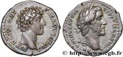 Roman coins ANTONINUS PIUS and MARCUS AURELIUS CAESAR Type : Denier  Date : 141  Mint name / Town : Rome  Metal : silver  Millesimal fineness : 850  ‰ Diameter : 17,5  mm Orientation dies : 7  h. Weig