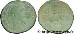 Roman coins MARCUS AURELIUS Type : Sesterce  Date : 180  Mint name / Town : Rome  Metal : copper  Diameter : 27,50  mm Orientation dies : 12  h. Weight : 16,87  g. Rarity : R2  Obverse legend : DIVVS 