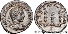 Roman coins ELAGABALUS Type : Denier  Date : septembre - décembre  Date : 219  Mint name / Town : Rome  Metal : silver  Millesimal fineness : 500  ‰ Diameter : 18,5  mm Orientation dies : 12  h. Weigh