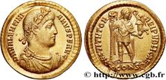Roman coins VALENTINIAN I Type : Solidus  Date : octobre  Date : 367  Mint name / Town : Constantinople  Metal : gold  Diameter : 21,5  mm Orientation dies : 12  h. Weight : 4,36  g. Rarity : R2  Obve