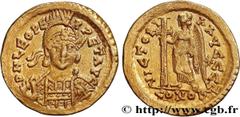 Roman coins LEO I Type : Solidus  Date : 457-462  Mint name / Town : Constantinople  Metal : gold  Diameter : 20,5  mm Orientation dies : 6  h. Weight : 4,44  g. Officine : 6e  Obverse legend : D N LE