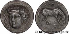 Greek Coins THESSALY - LARISSA Type : Drachme  Date : c. 350-320 AC  Mint name / Town : Larissa, Thessalie  Metal : silver  Diameter : 19,5  mm Orientation dies : 6  h. Weight : 5,84  g. Rarity : R1  