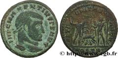 Roman coins MAXENTIUS Type : Follis ou nummus  Date : fin   Date : 309  Mint name / Town : Ostie  Metal : copper  Diameter : 25,5  mm Orientation dies : 12  h. Weight : 7,97  g. Rarity : R1  Officine 
